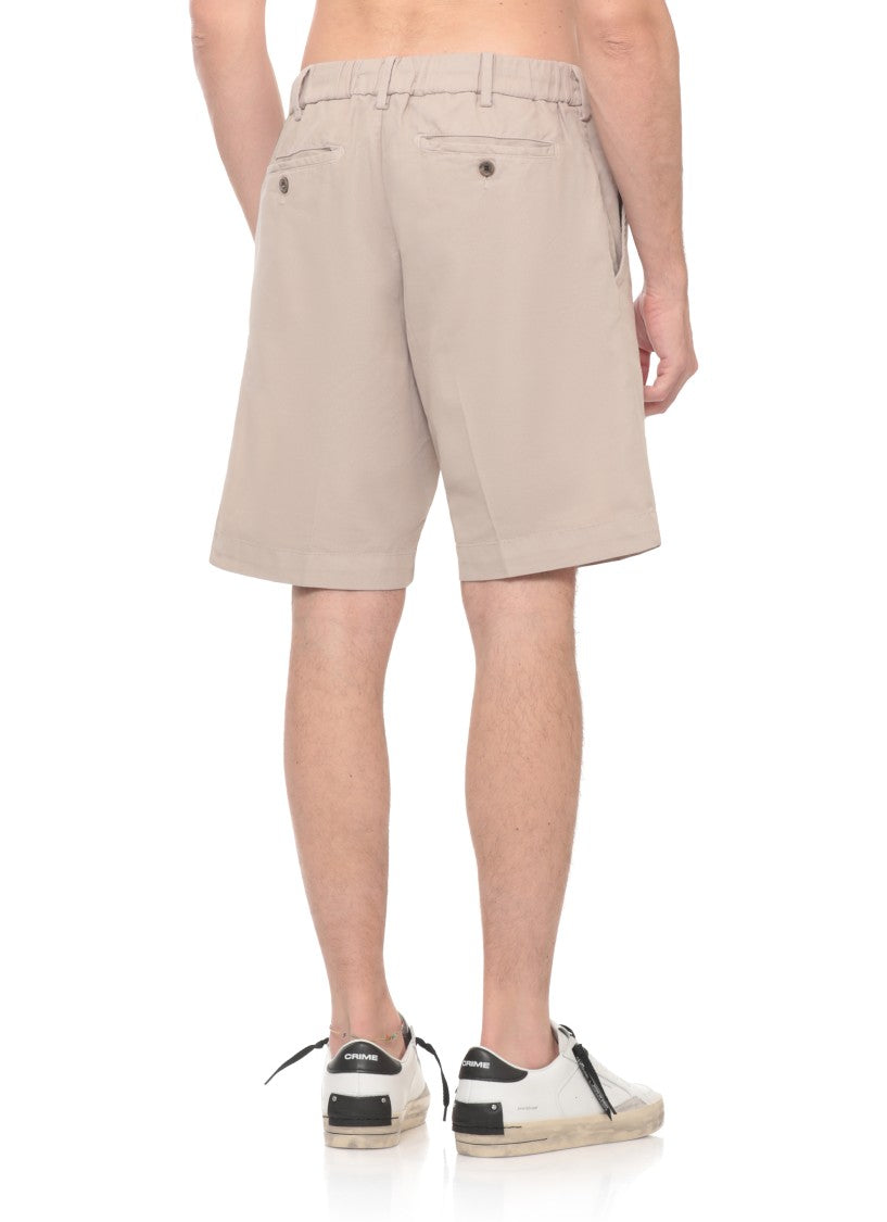 Myths Beige Apollo Drawstring Cotton Shorts