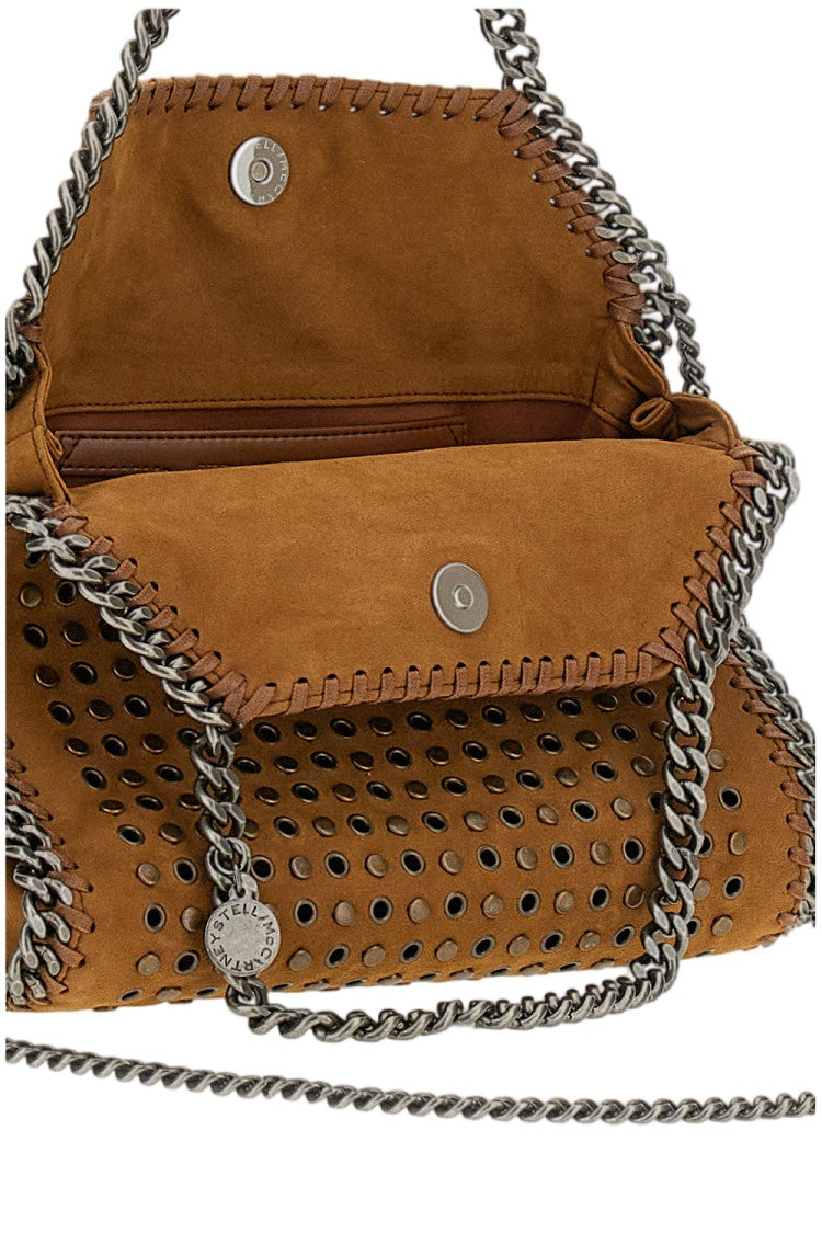 Stella Mccartney Brown Falabella Mini Studded Tote