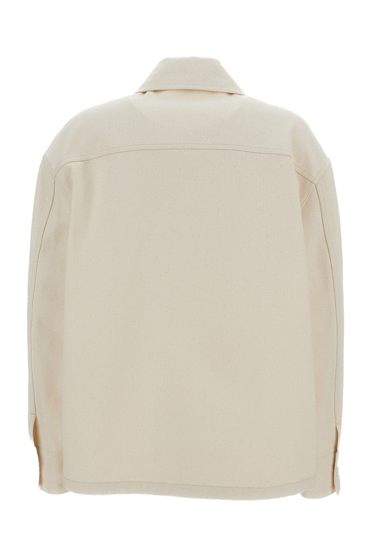 Durazzi Milano Beige Denim Utility Overshirt