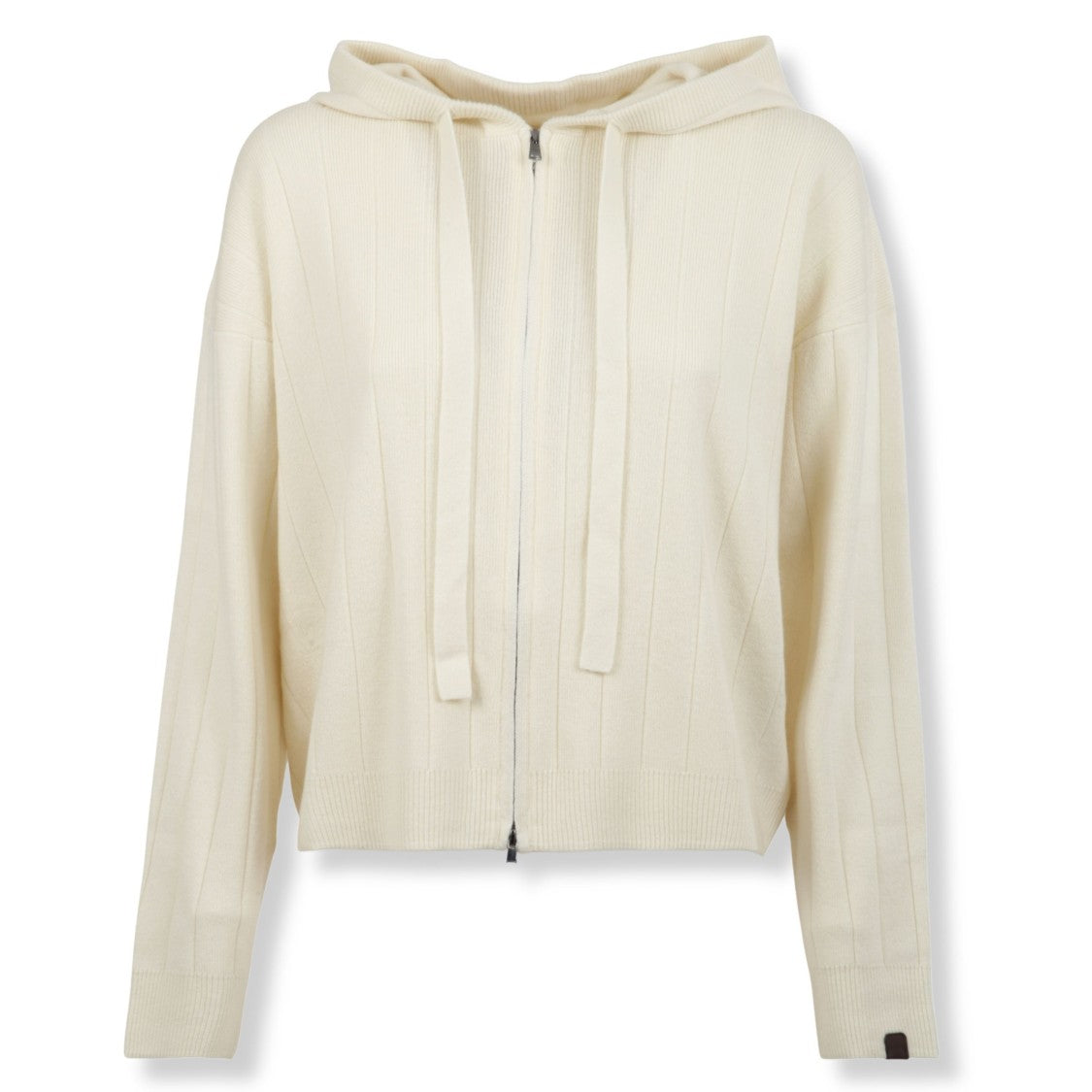 Max Mara Cropped Ribbed Knit Cardigan With Hood