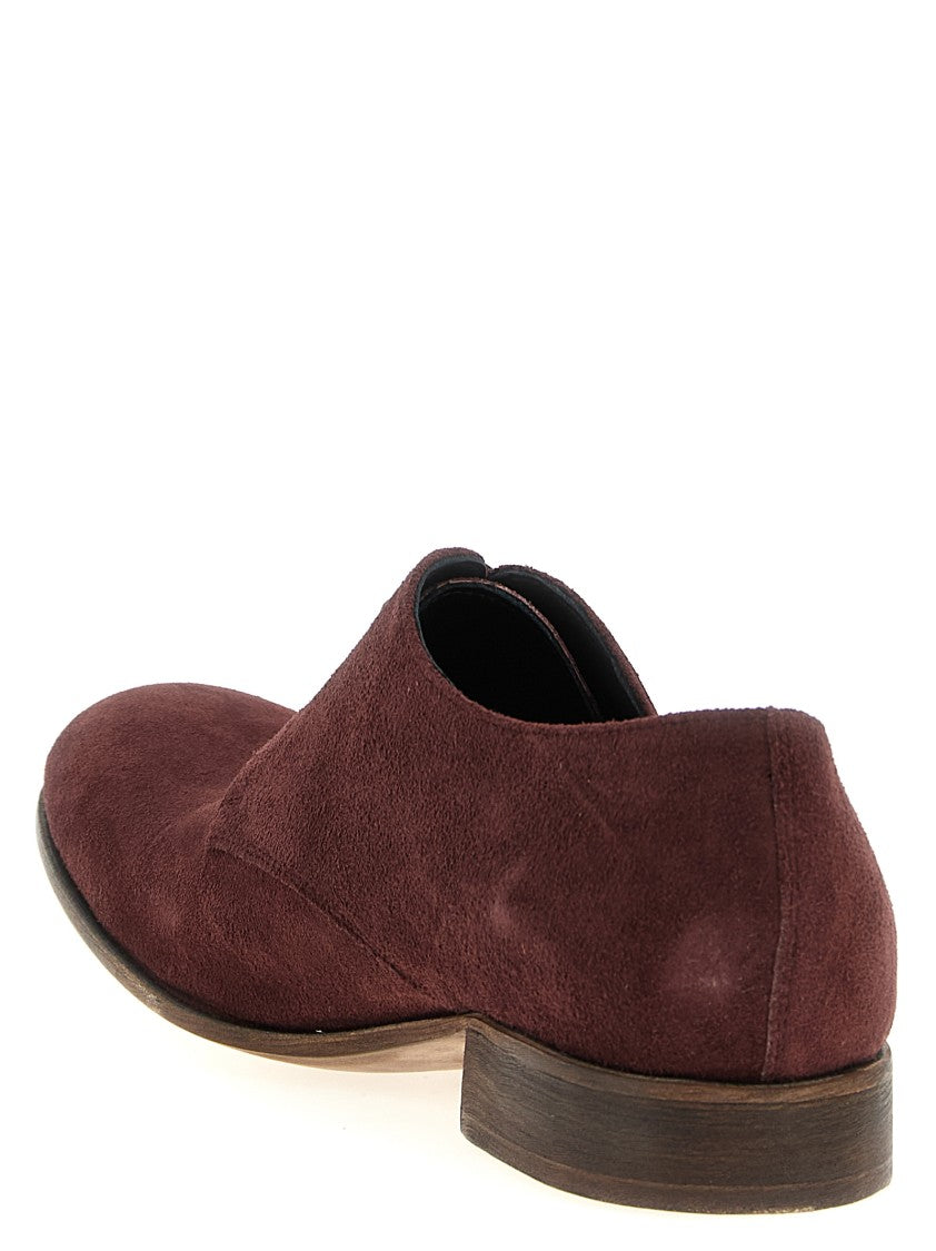 Julian Bordeaux Suede Lace-Up Shoes