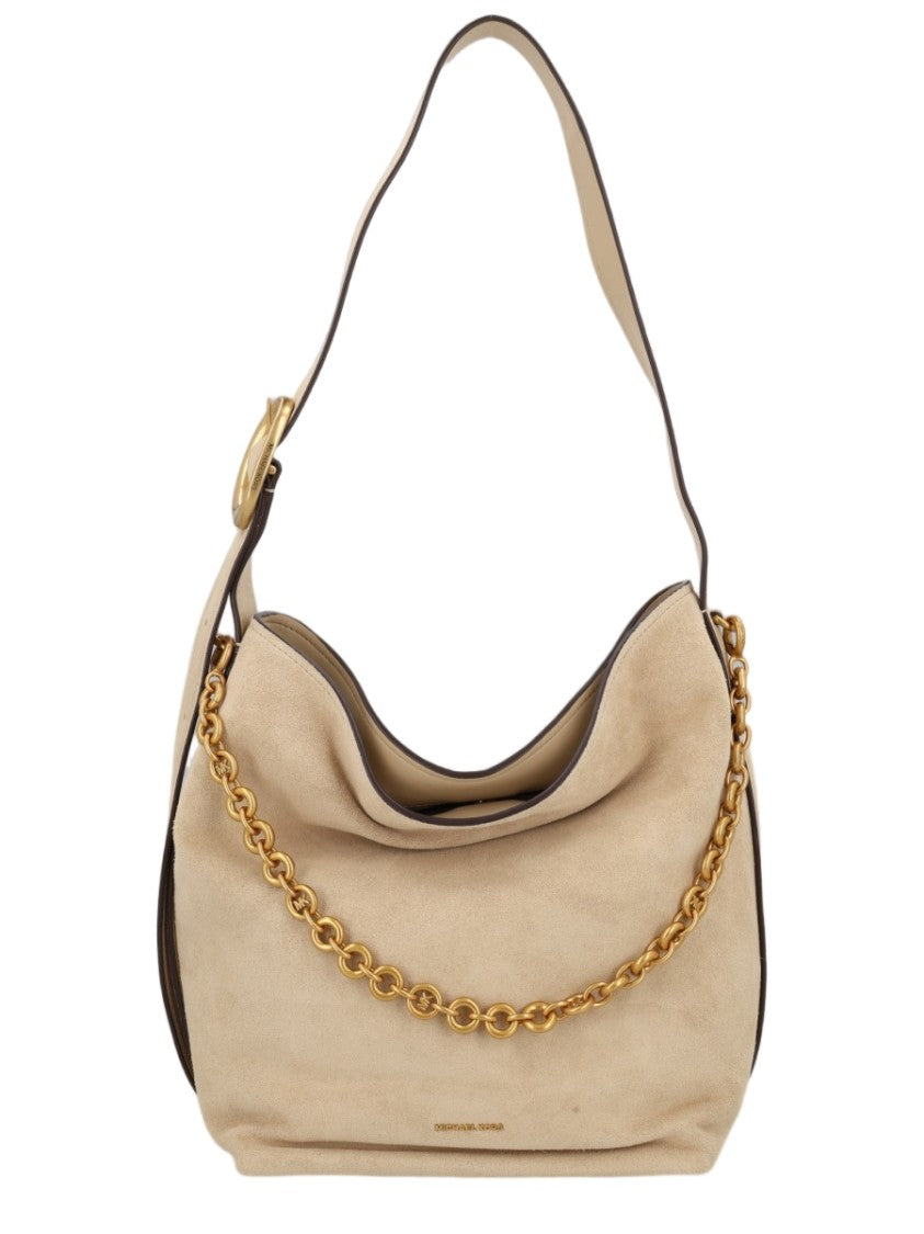 Michael Michael Kors Large Soft Cow Leather Tote Bag With Gold-Tone Chain Detail