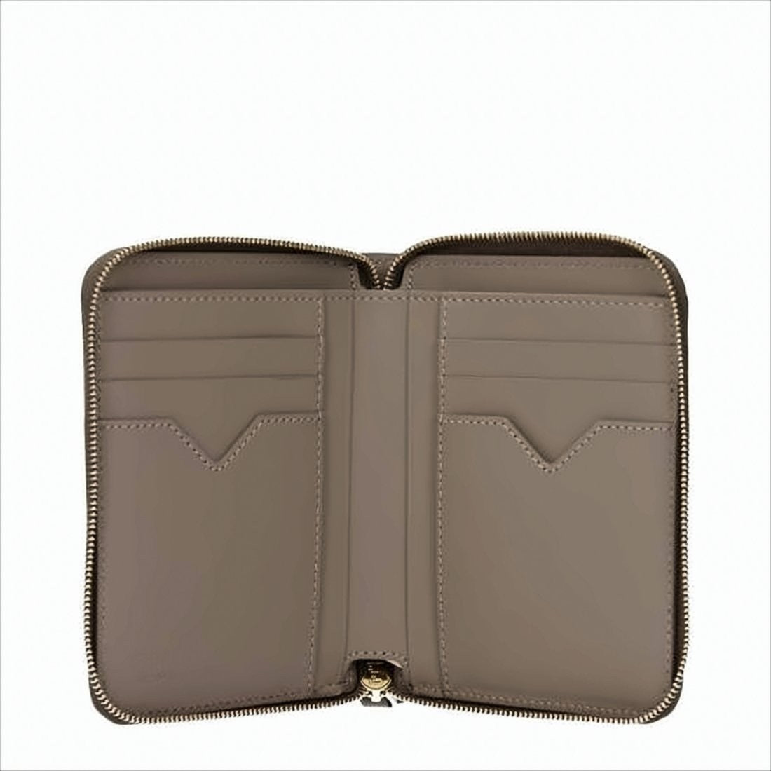 Fendi Compact Calf Leather Wallet With Zip-Around Closure