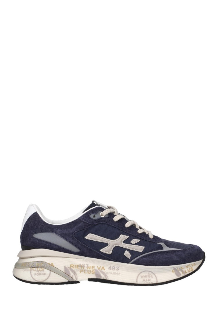 Premiata Navy Blue Moerun Sneakers With Innovative Cushioning Technology