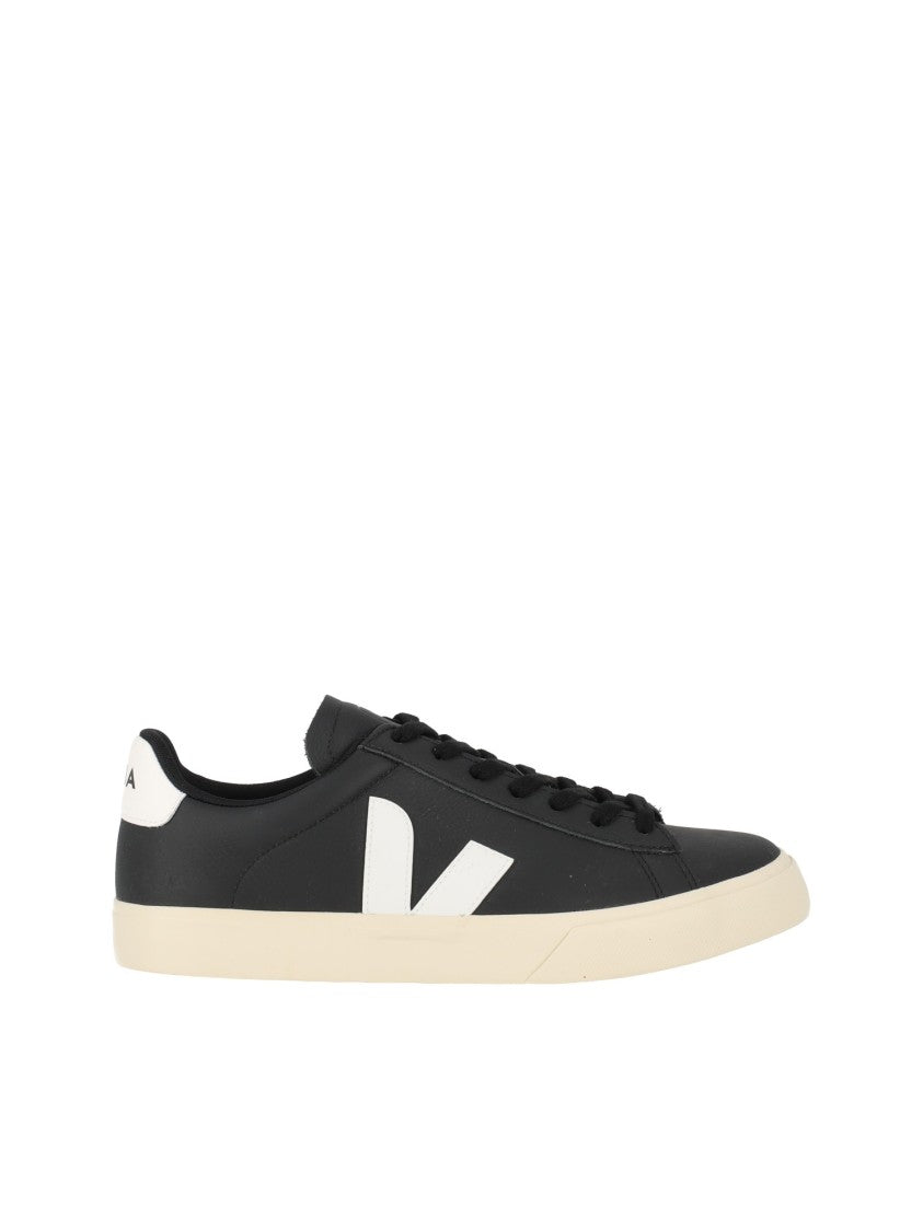 Veja Black Campo Minimalist Low-Top Sneakers