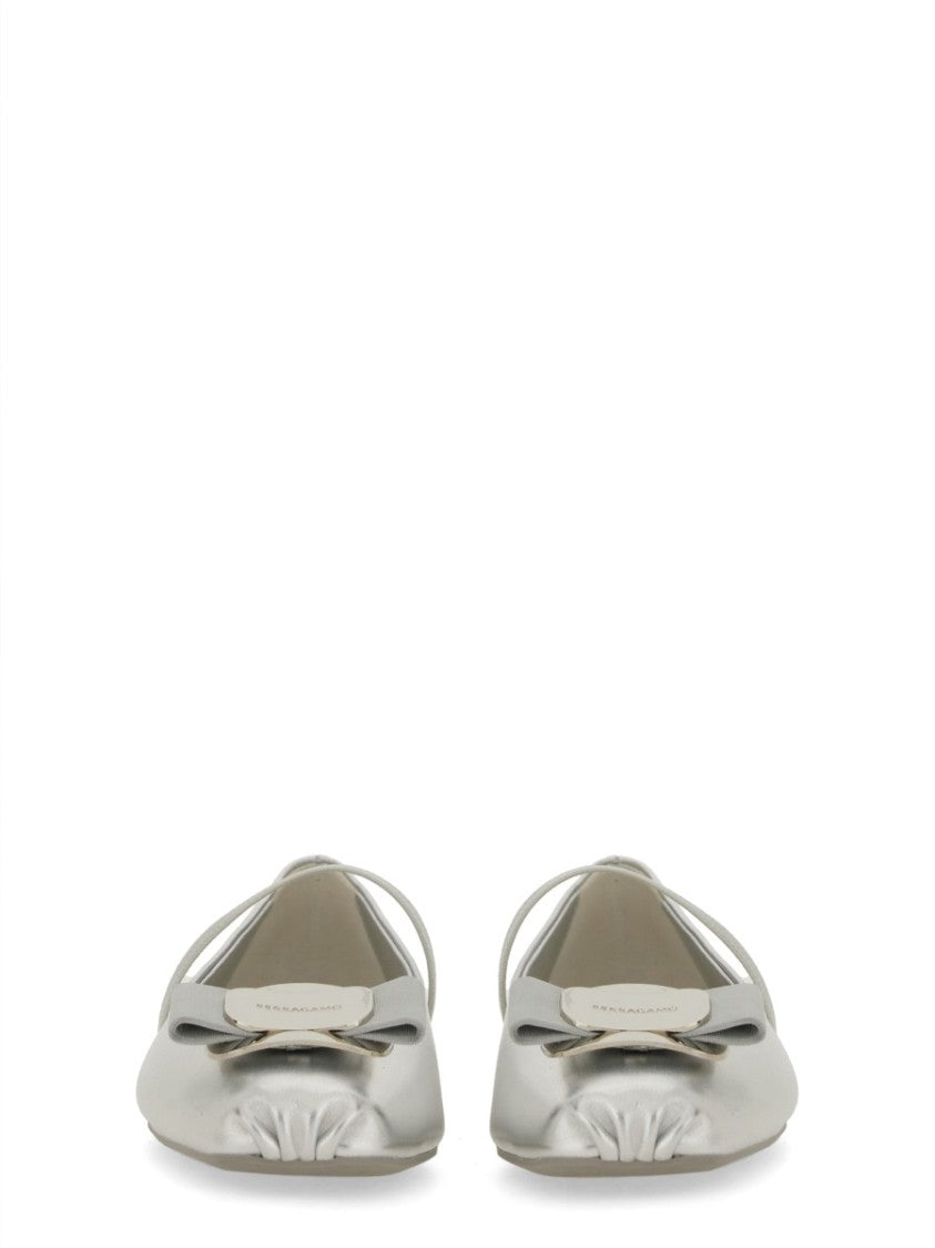 Ferragamo New Vara Lamb Leather Flats