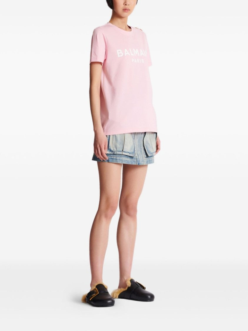 Balmain Relaxed Fit Pale Pink Top