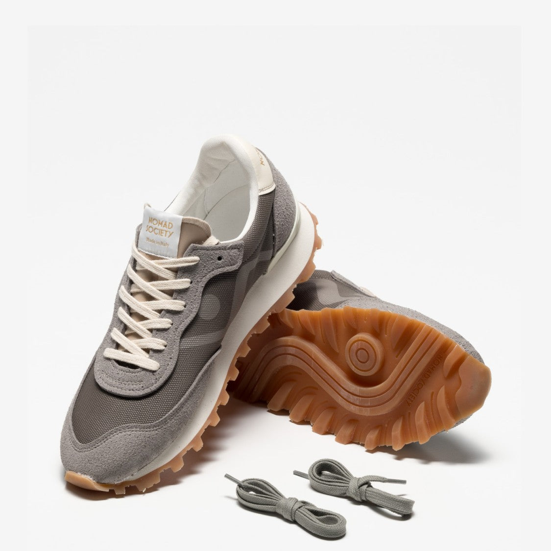 Nomad Society Grey Animal Free Certified Sneakers