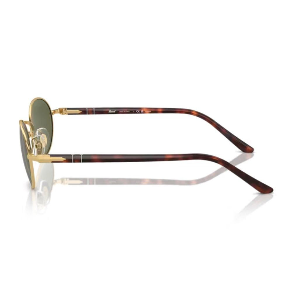 Persol Po1018s Ida Oval-Shaped Gold Metal Sunglasses
