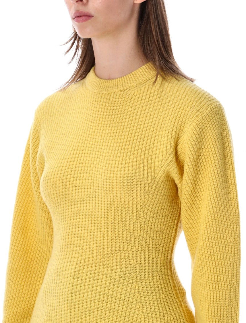 The Latest Elodie Kirman Ribbed Knit Crewneck Sweater