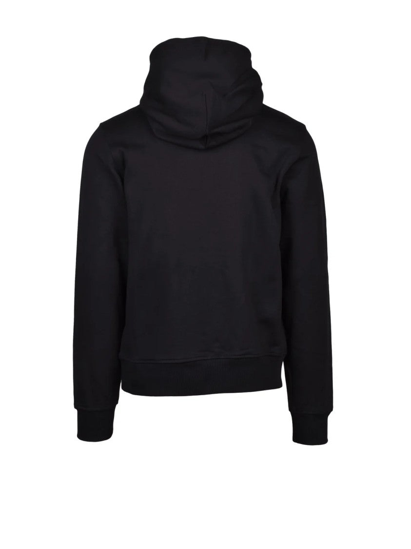 Diesel Black Cotton Logo Hoodie