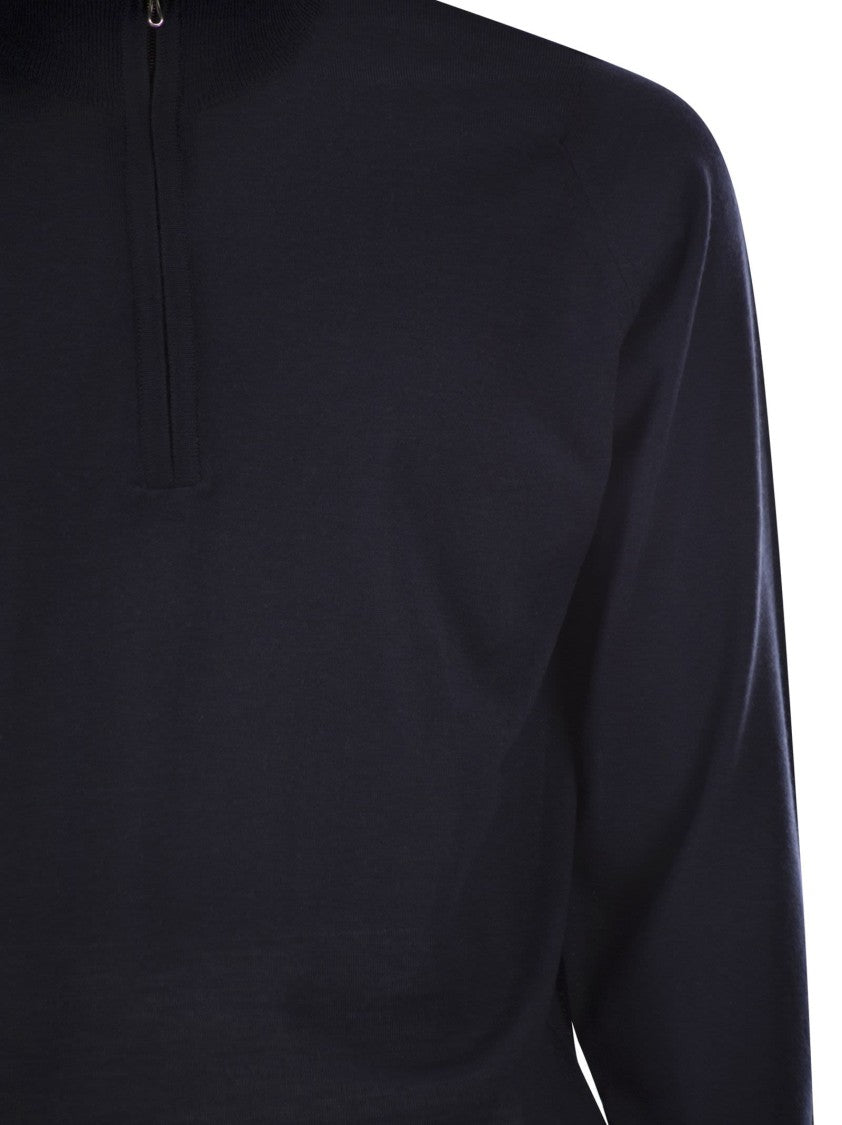 John Smedley Barrow - High-Neck Jumper With Half Zip