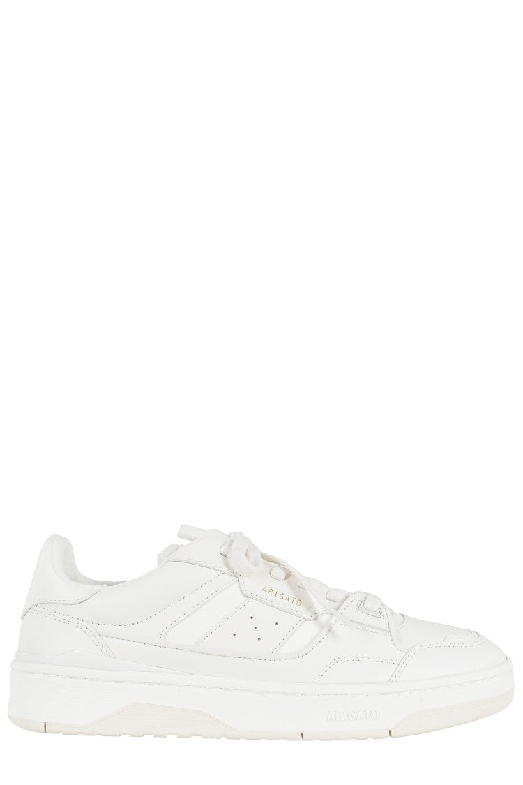 Axel Arigato White Clay Metallic Logo Rubber-Sole Leather Sneakers