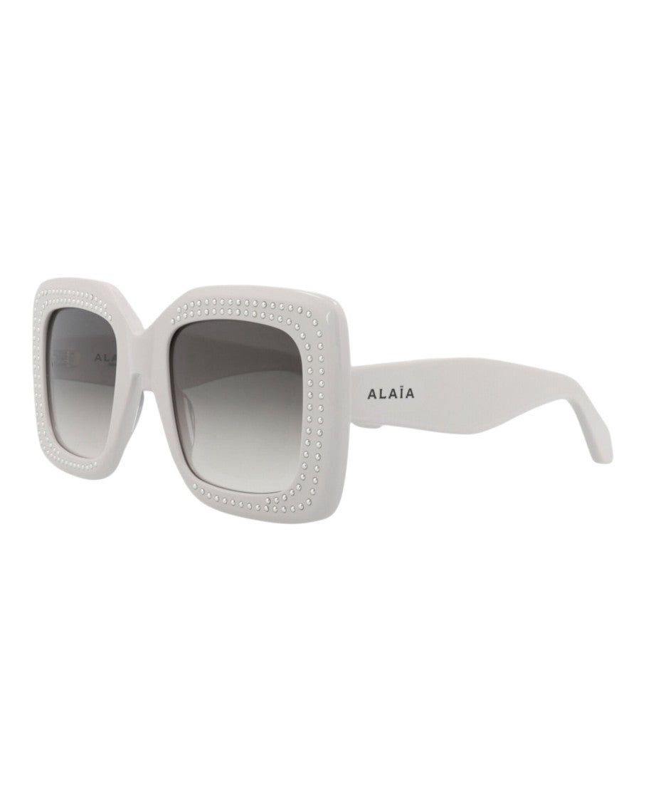 Alaïa Square-Frame Sunglasses With Studded Accents And Gradient Lenses