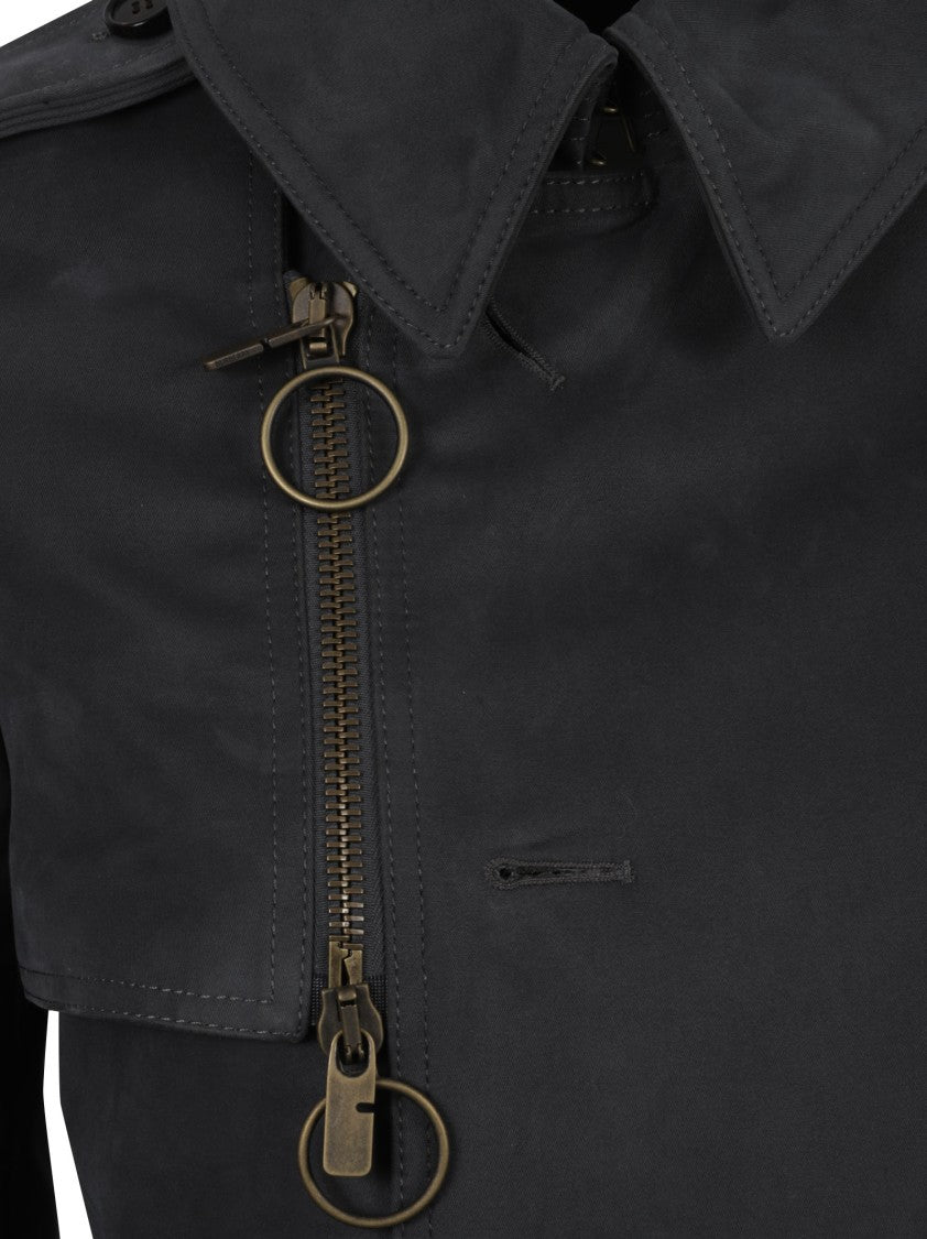 Burberry Double-Breasted Tailored Coat With Asymmetrical Collar