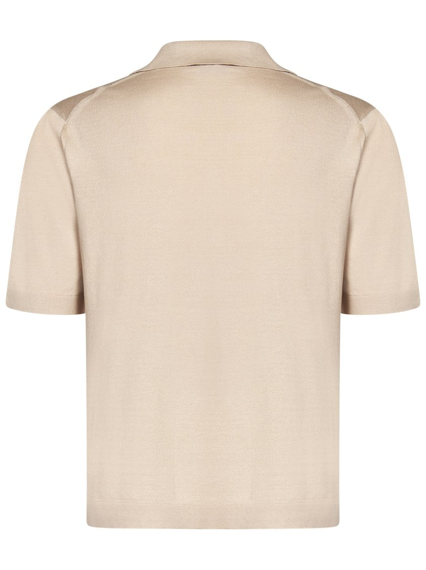 Cruciani Short-Sleeved Bowling Shirt In Extra-Fine Cotton