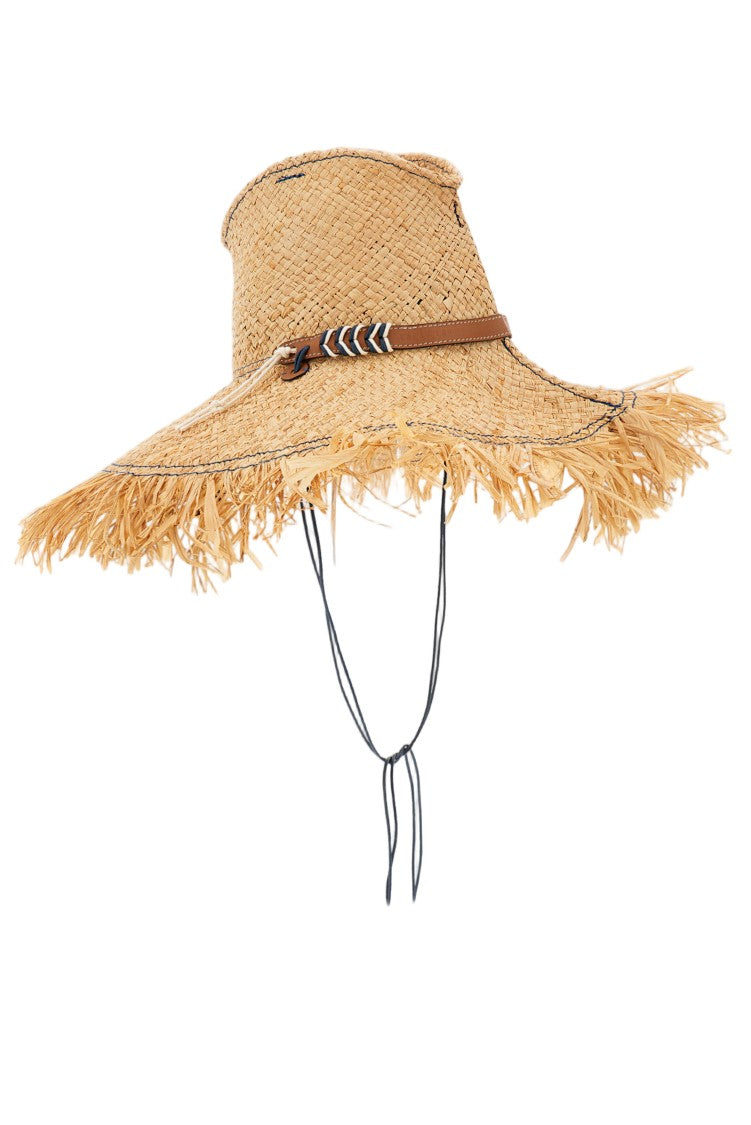 Cuba Lab Raffia Hat With Leather Accents