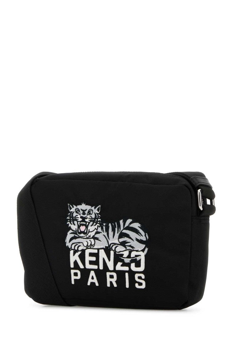 Kenzo Black Fabric Kenzo Happy Tiger Crossbody Bag