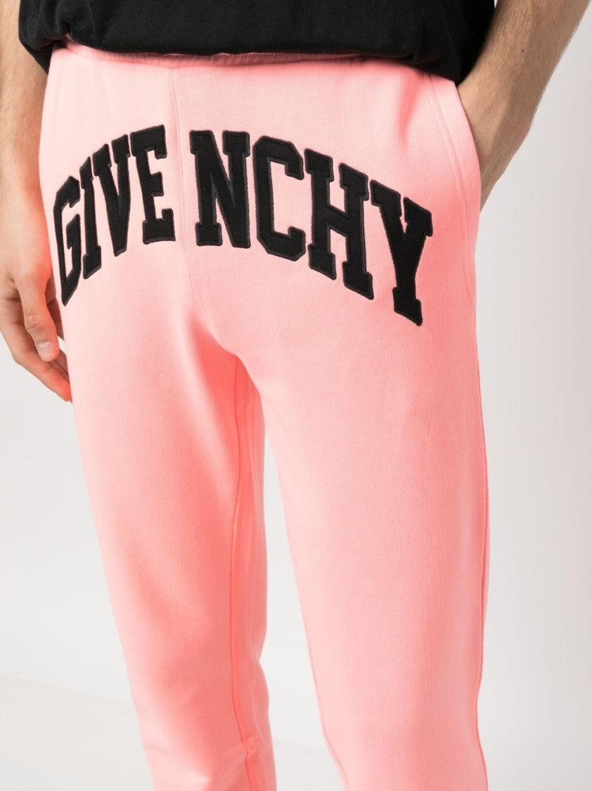 Givenchy Slim Cut Coral Pink Cotton Track Pants