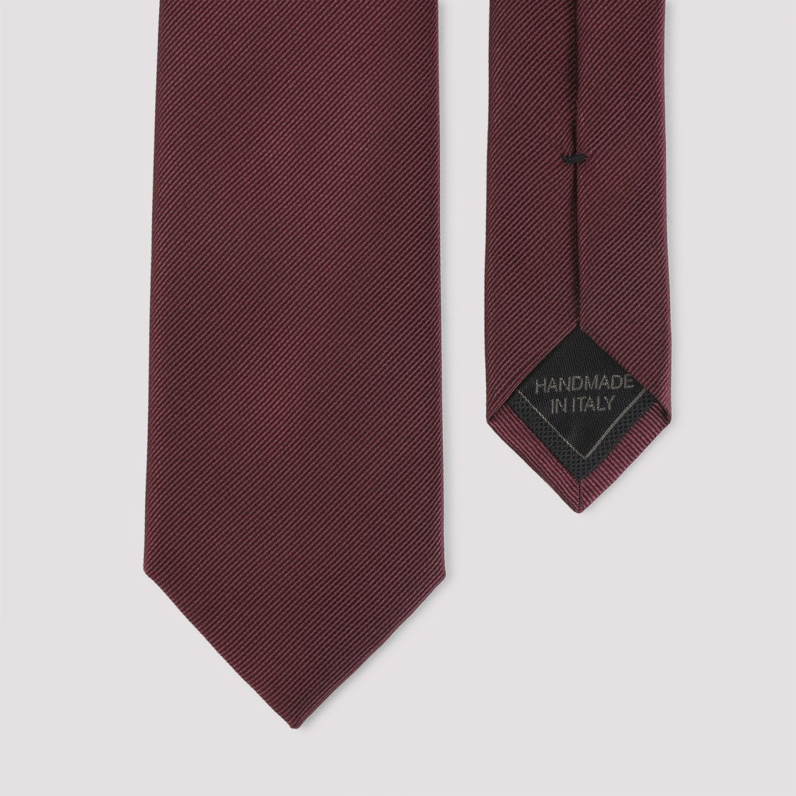 Brioni Silk Tie With Diagonal Ribbed Texture