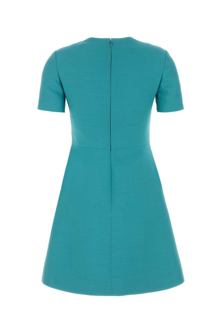 Valentino Garavani Turquoise Wool Blend Dress