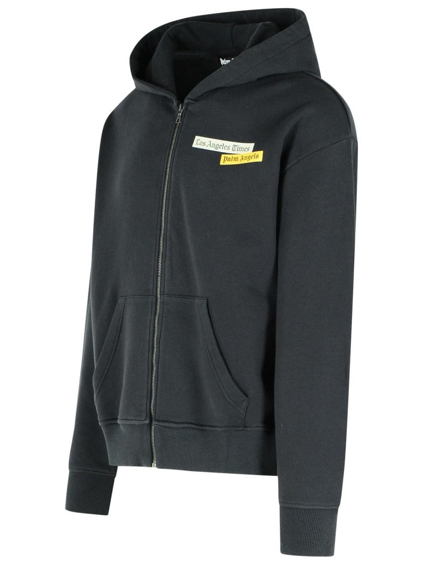 Palm Angels Black Cotton Sweatshirt