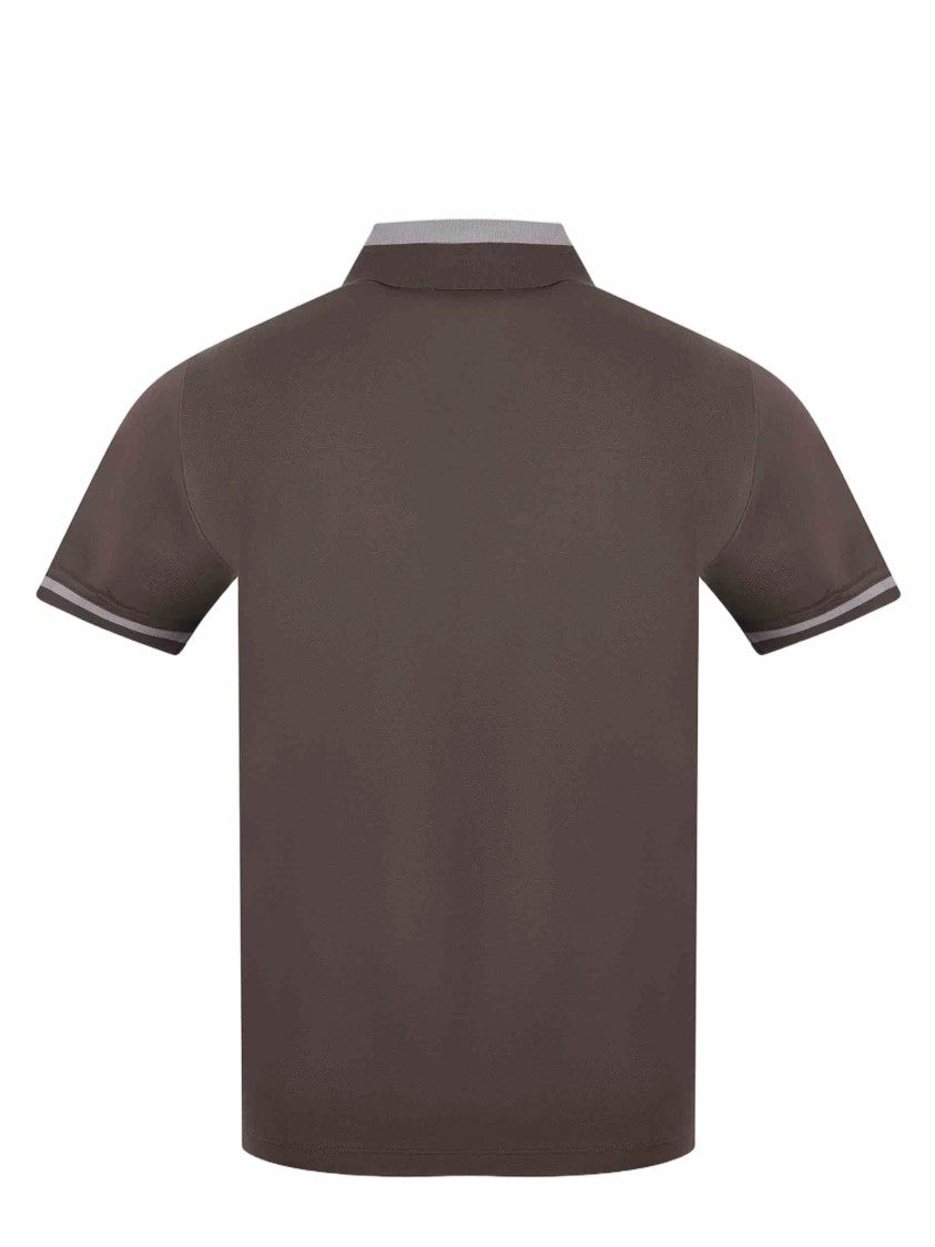 Emporio Armani Brown Cotton Piquet Classic Polo Shirt