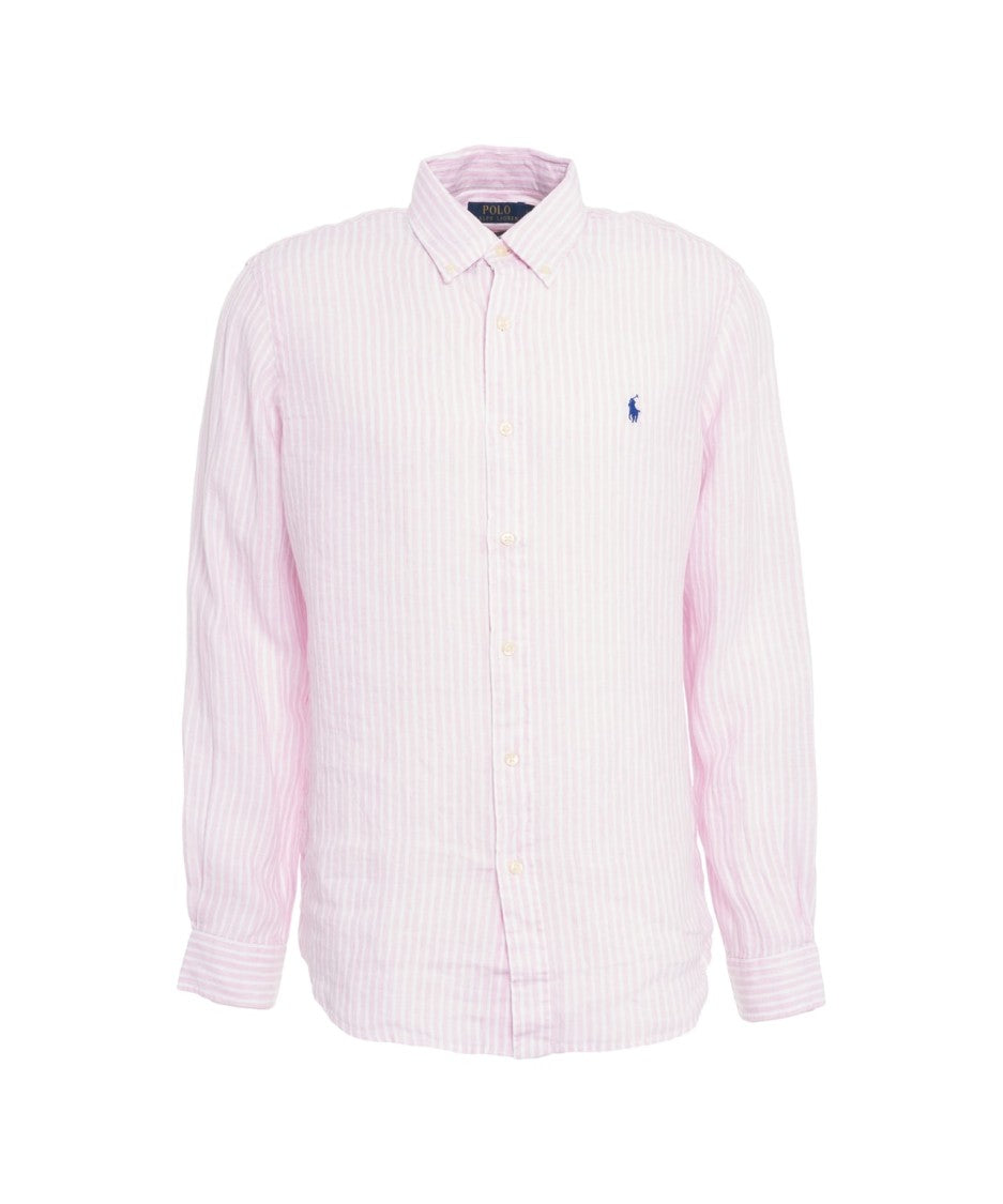 Polo Ralph Lauren Striped Shirt With Logo Embroidery