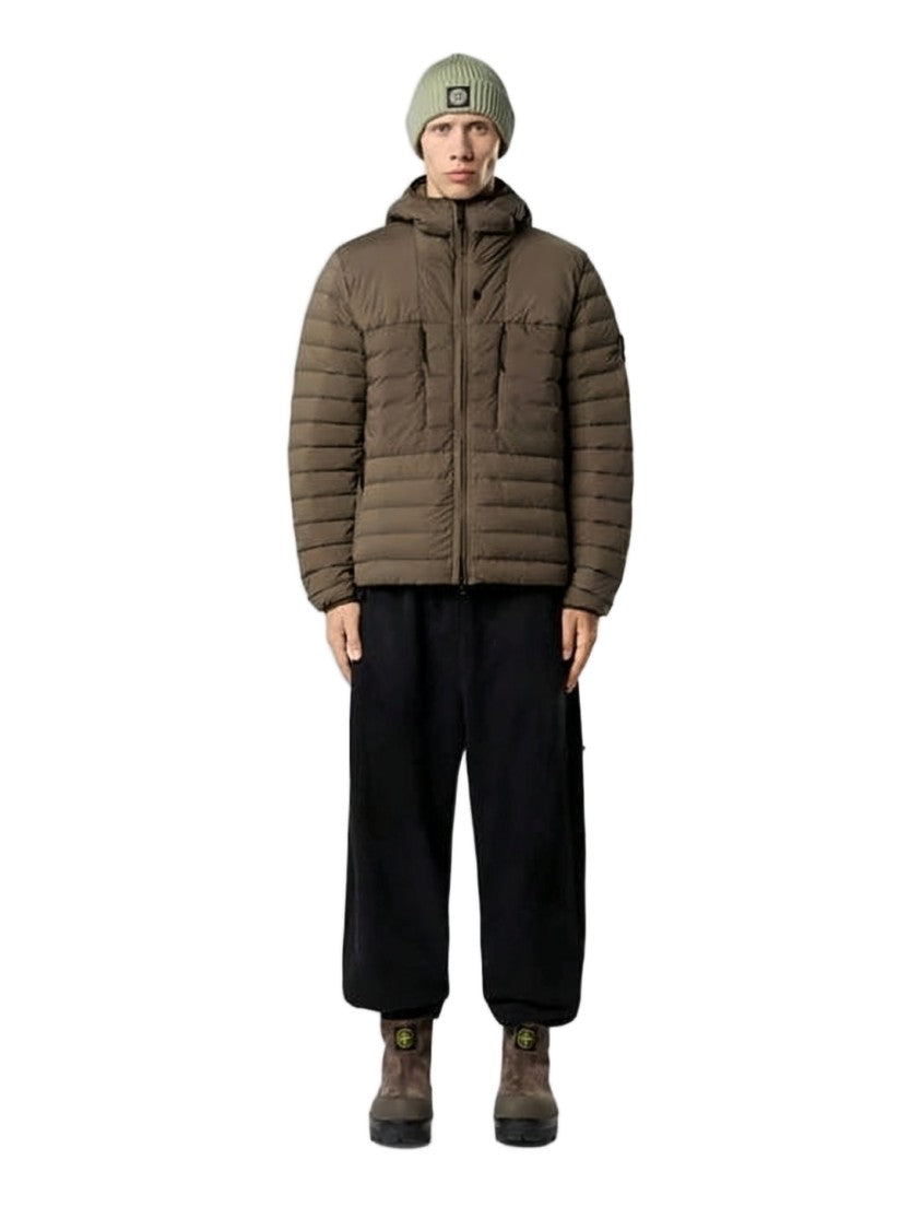 Stone Island Quilted Padded Jacket With Hood
