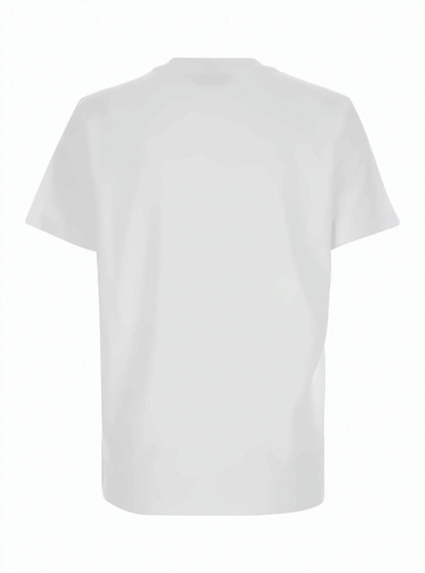 Msgm Floral Embroidered White Short-Sleeve T-Shirt