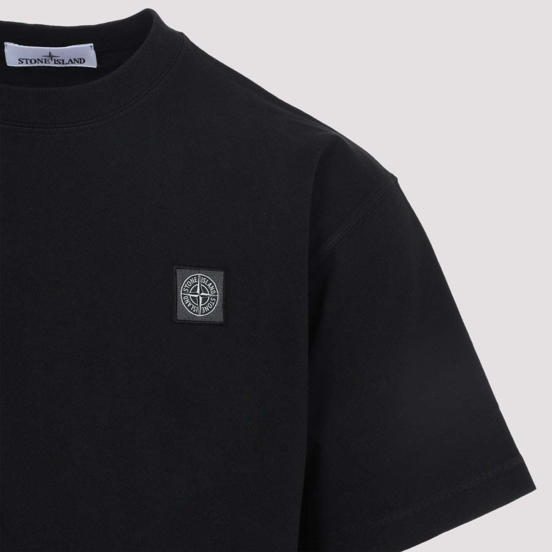 Stone Island Short-Sleeve Cotton Crew Neck T-Shirt With Logo Patch