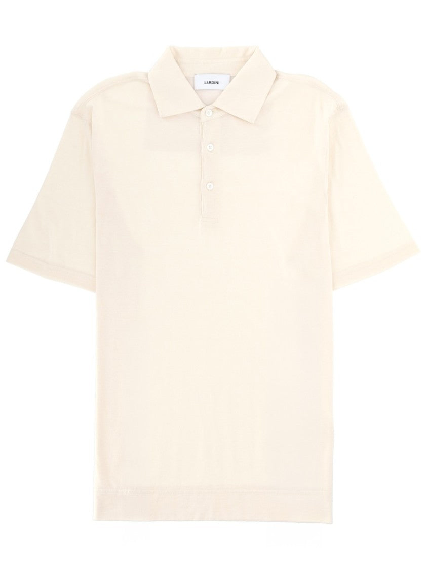 Lardini Textured Cotton Silk Three-Button Polo Shirt