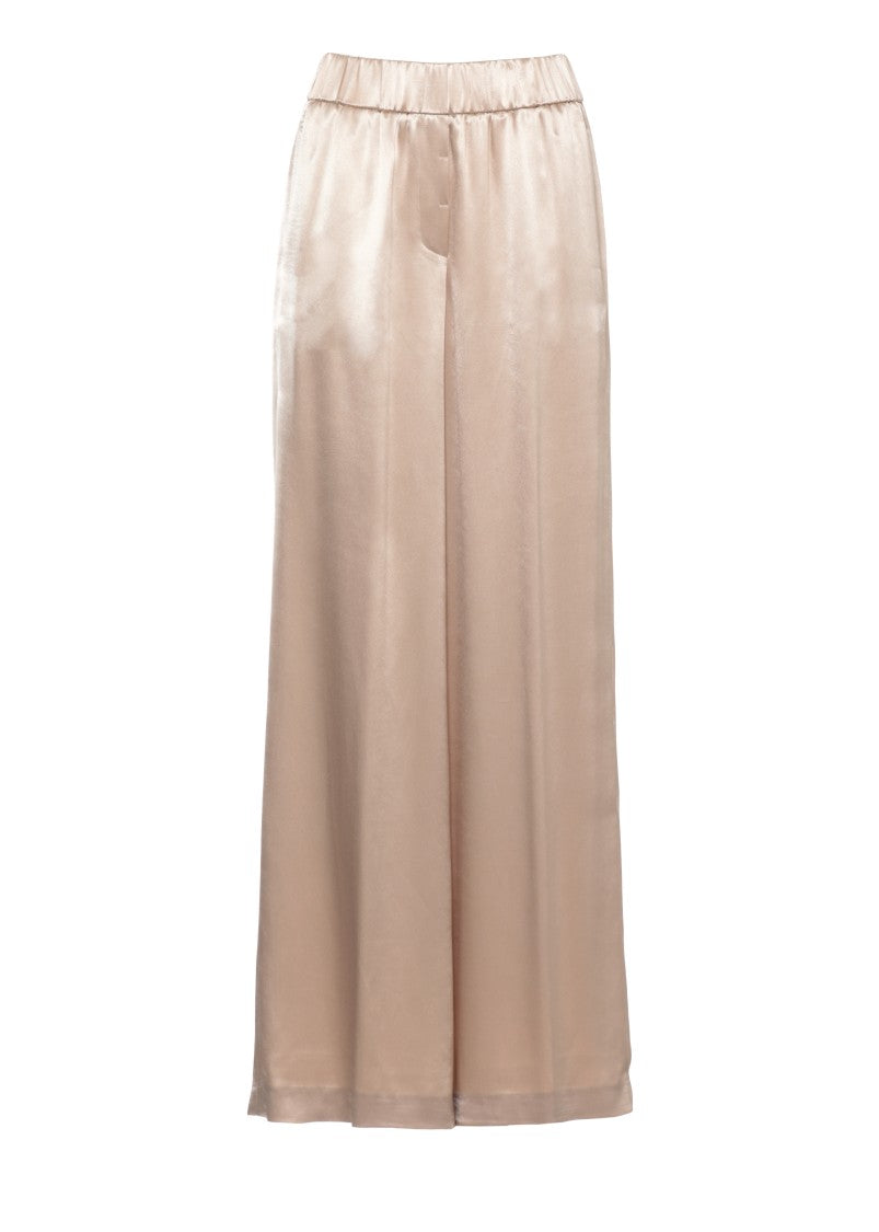 Peserico Aurea Gold Aura Viscose Straight-Leg Pants