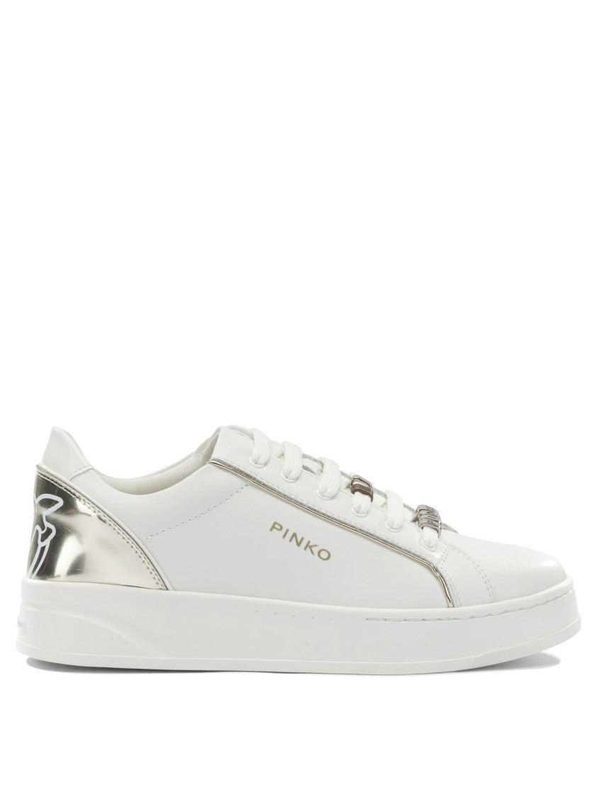 Pinko Smooth Leather Low-Top Sneakers