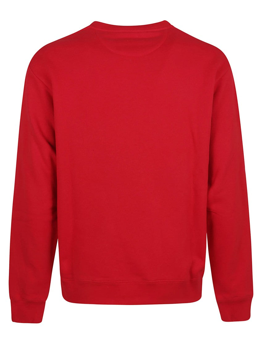 Valentino Vibrant Red Cotton Jersey Sweatshirt