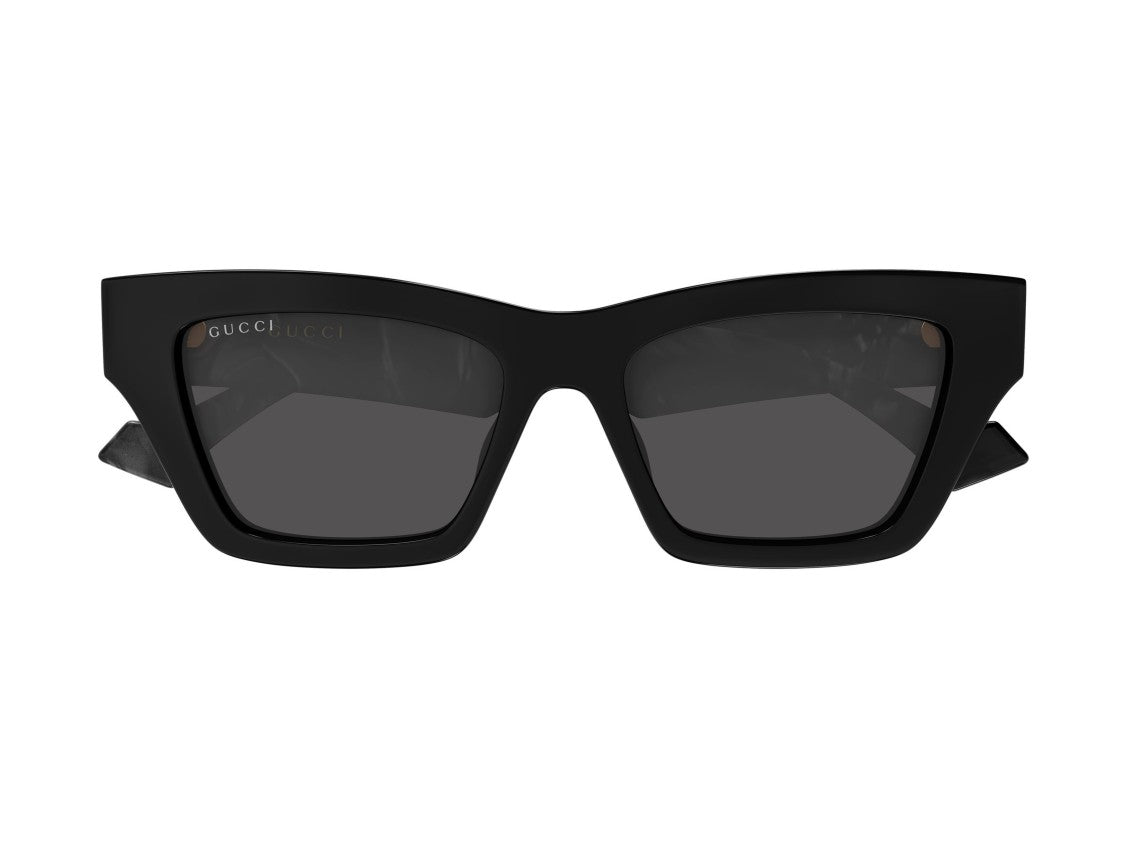 Gucci Gg1753s Gold Logo Oversized Square Sunglasses