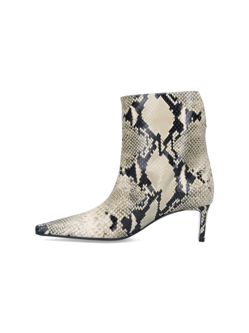 Khaite "Arizona 55" Ankle Boots – Beige