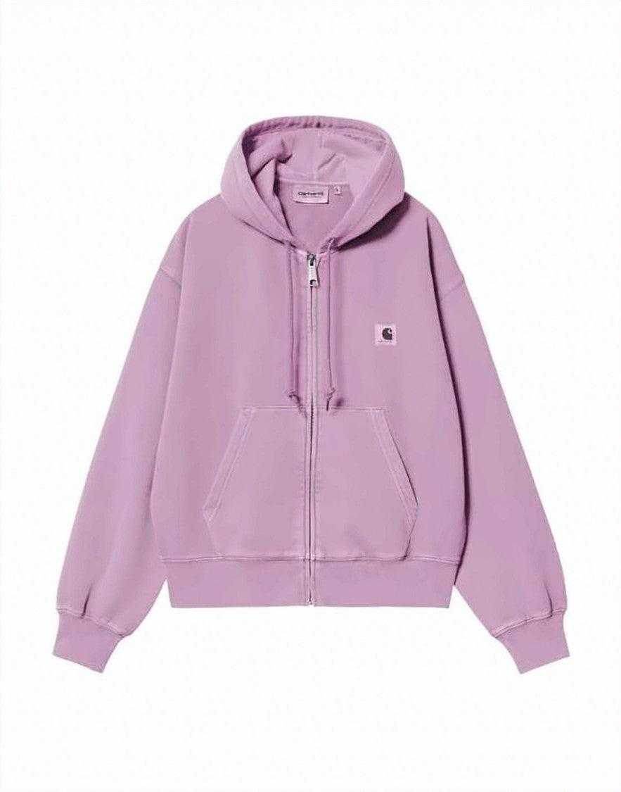 Carhartt Wip Garment-Dyed Nelson Hoodie Jacket With Full Zipper And Attached Hood
