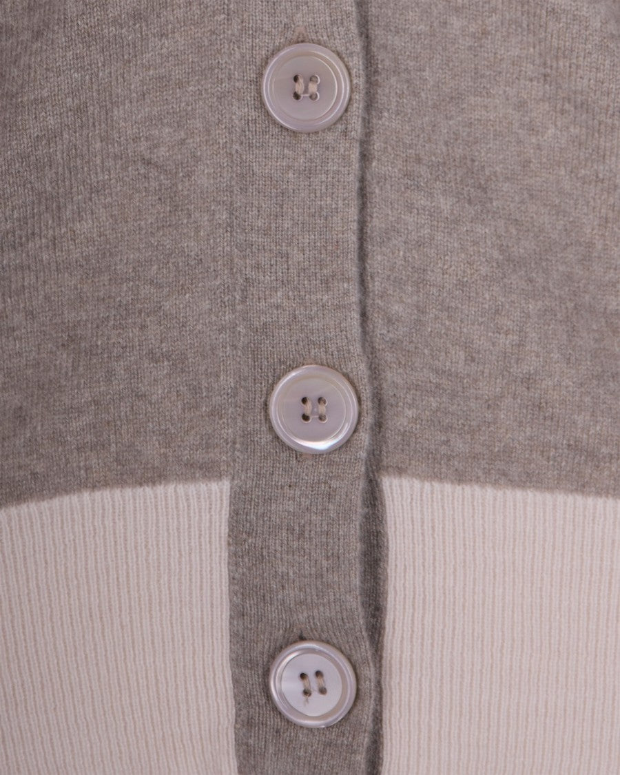 Alpha Studio Greige Cashmere Cardigan