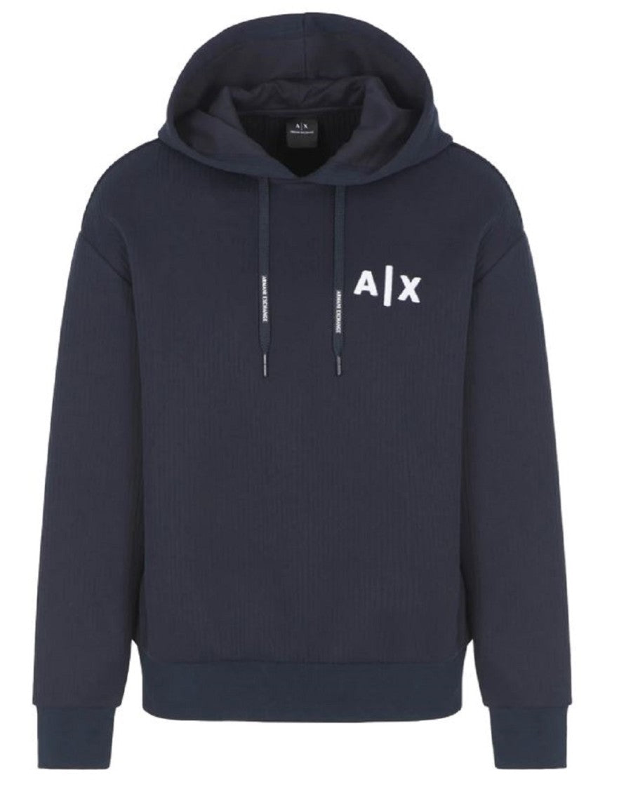 Armani Exchange Hooded Sweatshirt Kangaroo Pocket Logo Detail