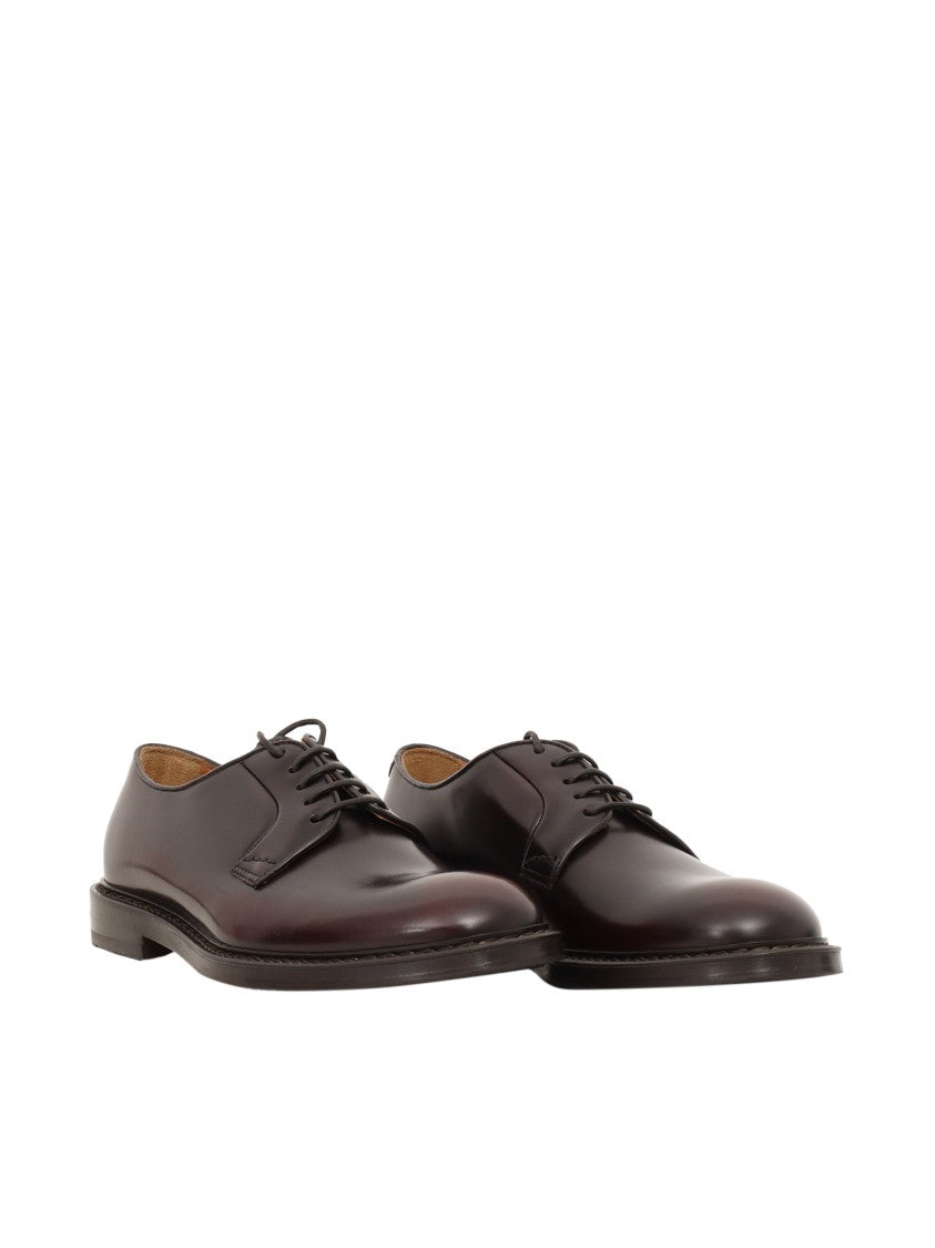 Doucal's Burgundy Derby Horse Calf Leather Brogues