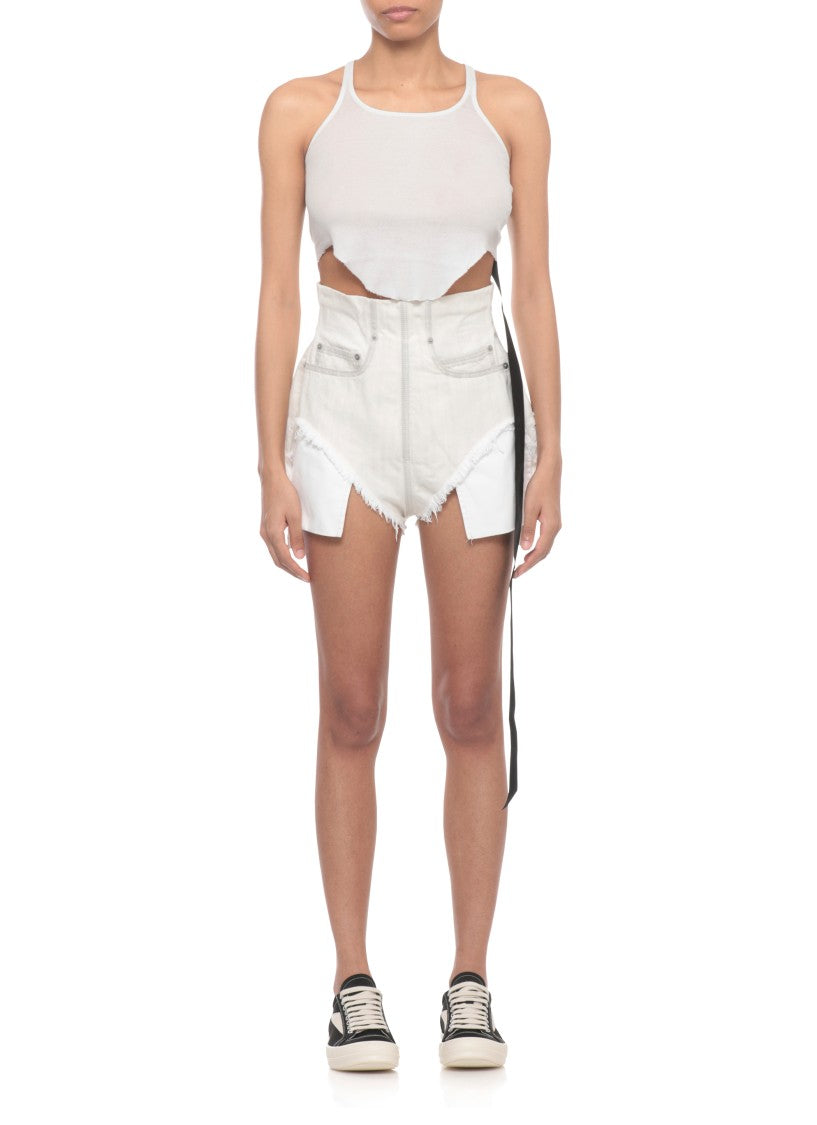 Drkshdw By Rick Owens Ivory Tank Top Cotton Tank Top