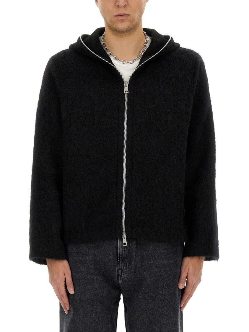 Our Legacy Textured Zip-Up Wool-Blend Hoodie