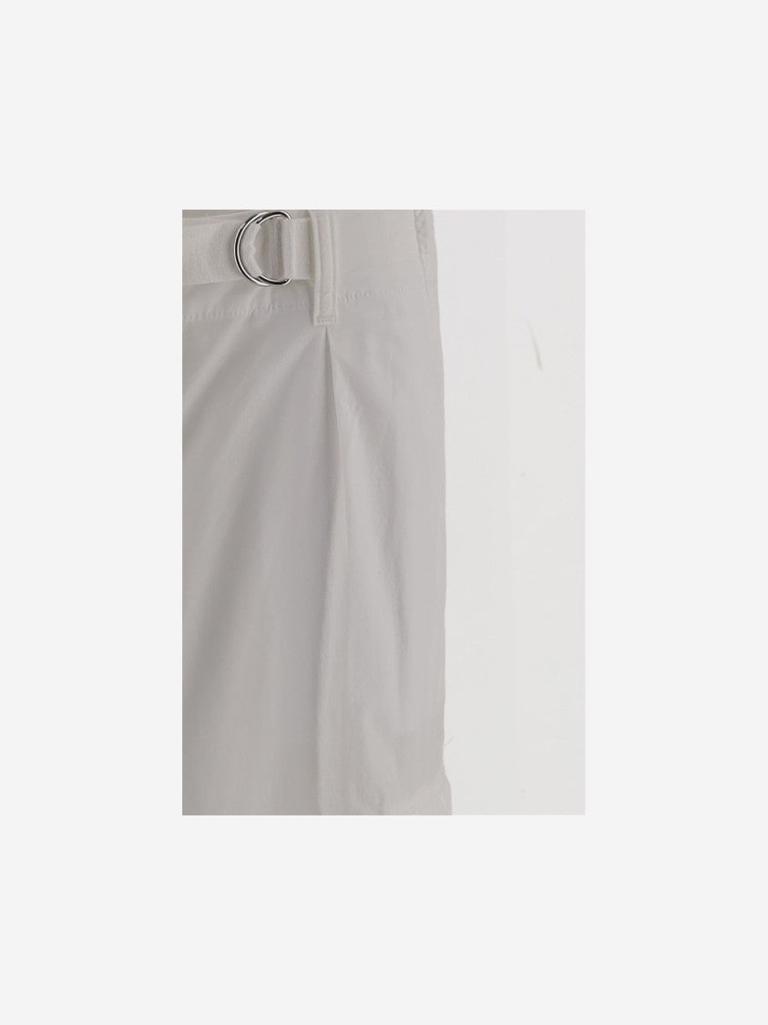 Tory Burch Cotton Cargo Pants With Adjustable Waistband
