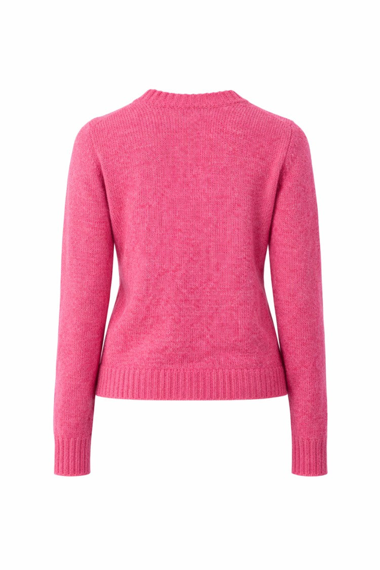 Fabrizio Del Carlo Women’S Pink Wool Crewneck Sweater
