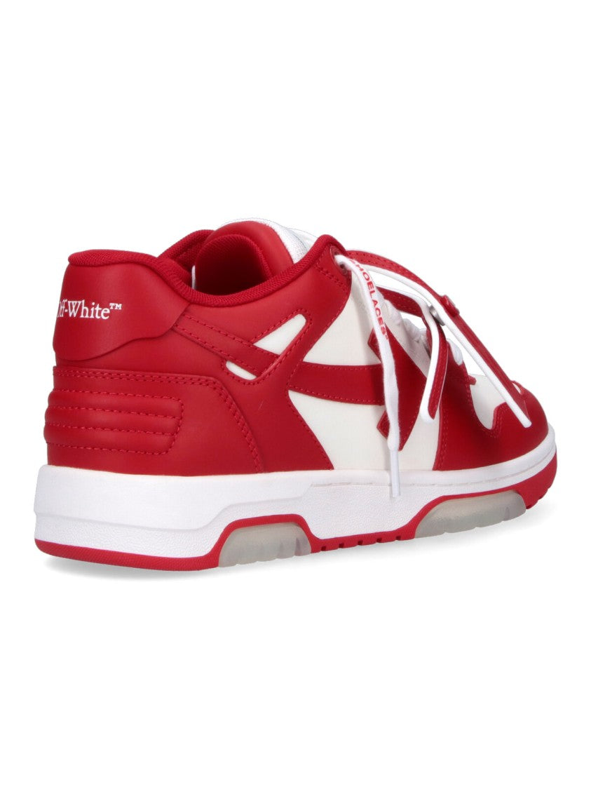 Off-White Low-Top White Leather Sneakers With Iconic Branding