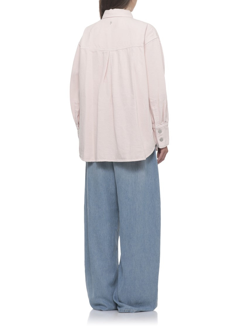 Dondup Pink Front Pockets Cotton Shirt