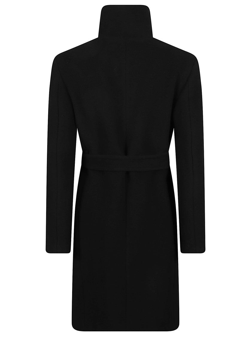 Pinko Tailored Black Wool Blend Citiso Coat