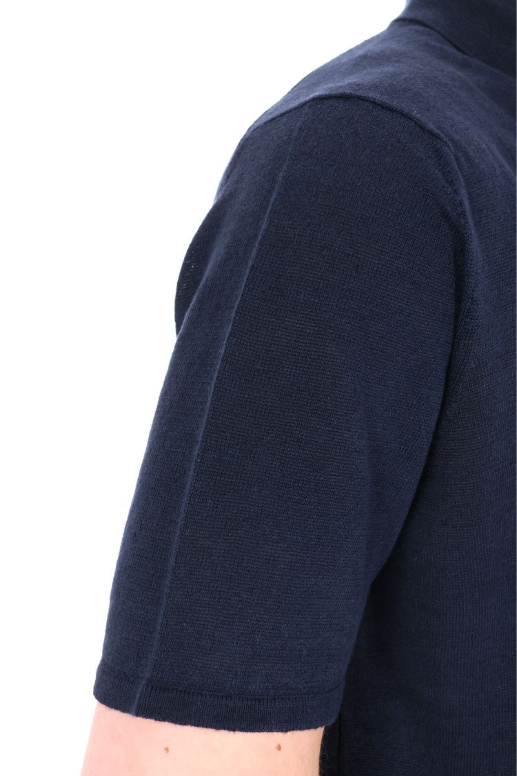 Roberto Collina Short Sleeve Linen Polo