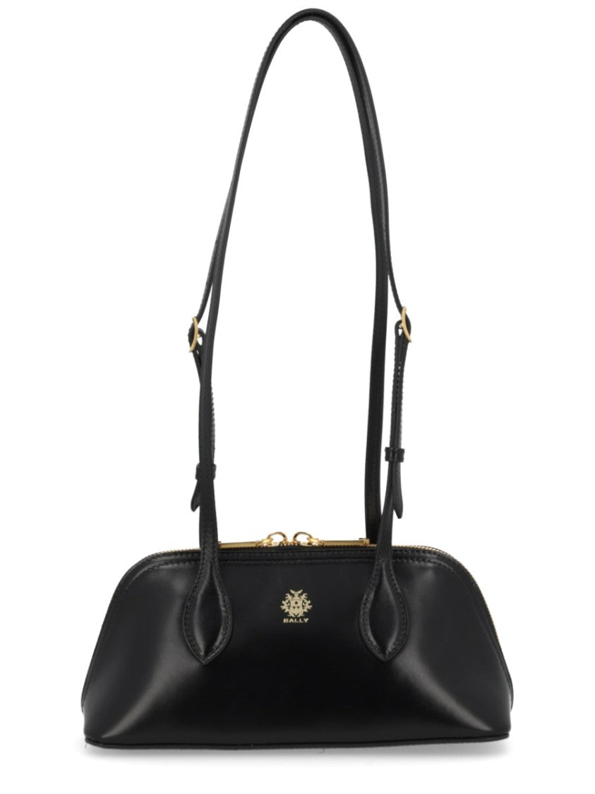 Bally Black Calf Leather Praline Shoulder Bag